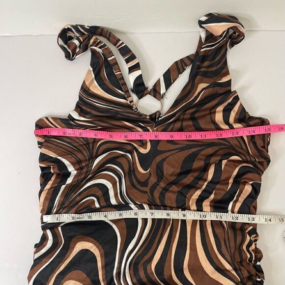 9.NEW! Shein| Striped| Rouched| Mini| Stretch - Picture 3 of 12